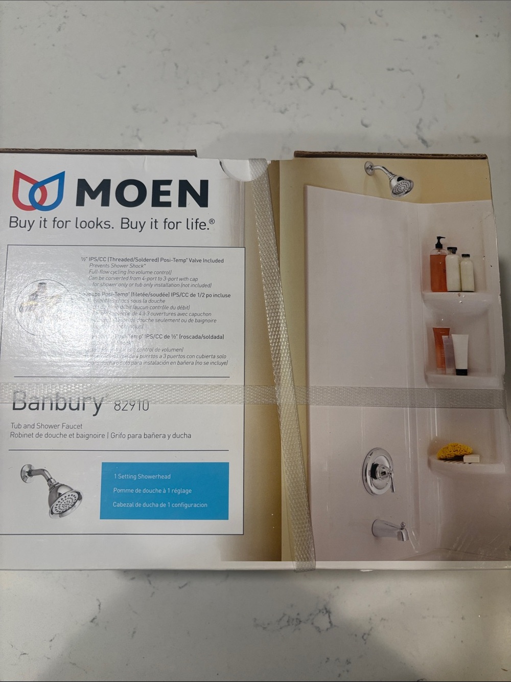 Moen Bath/Shower Faucet Packaging
